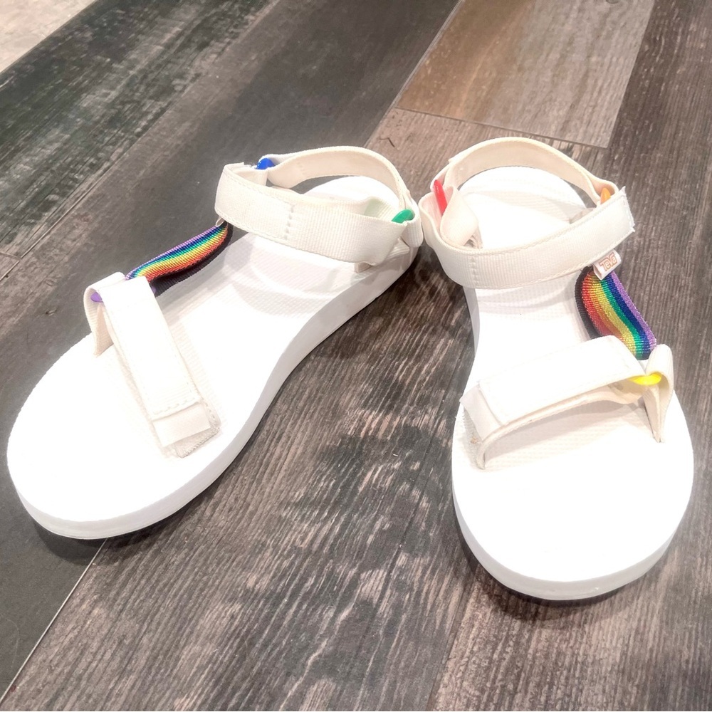Teva Original Universal Pride Rainbow Sandals US Size 8